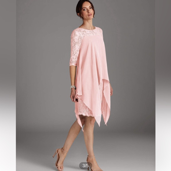 Azazie Dresses & Skirts - Azazie Mother of the Bride OR Bridesmaid Pink Lace & Chiffon dress. Size A14.